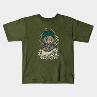 old man and cigarette Kids T-Shirt